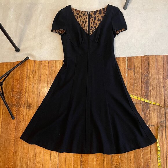 Dolce & Gabbana Dresses & Skirts - Dolce & Gabbana black wool raised seam midi dress, Italian size 46